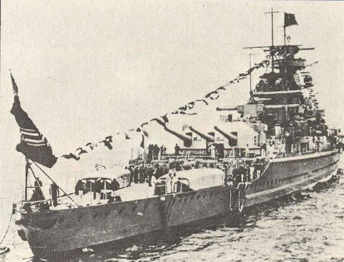 <i>Admiral Graf Spee</i> Enters Montevideo after the Battle of the River Plate