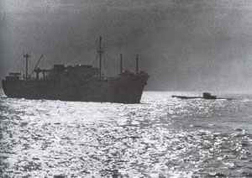 U-boat Stops Allied Cargo Ship