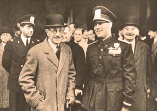 Count Teleki of Hungary with Italian Foreign Minister Count Ciano