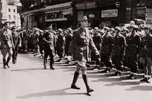 General de Gaulle Inspects Free French Soldiers