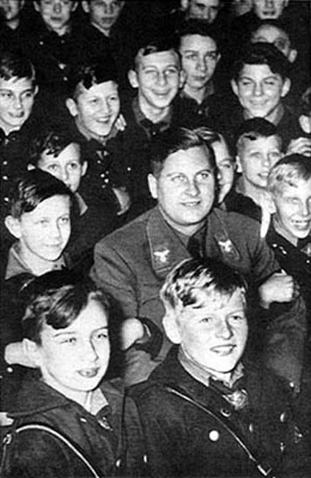 Baldur von Schirach with Hitler Youth