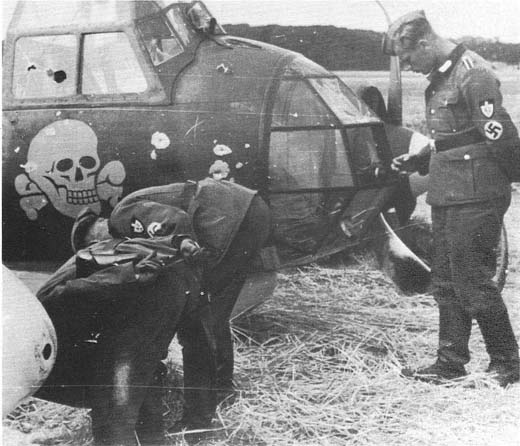 A shot up Ju-88 A-1