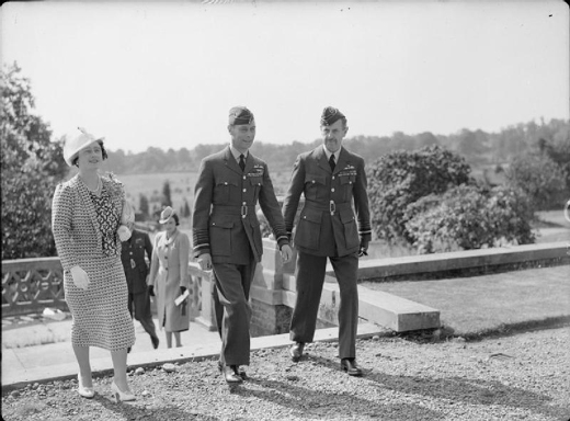 Air Chief Marshal Sir Hugh Dowding with King George VI and Queen Elizabeth