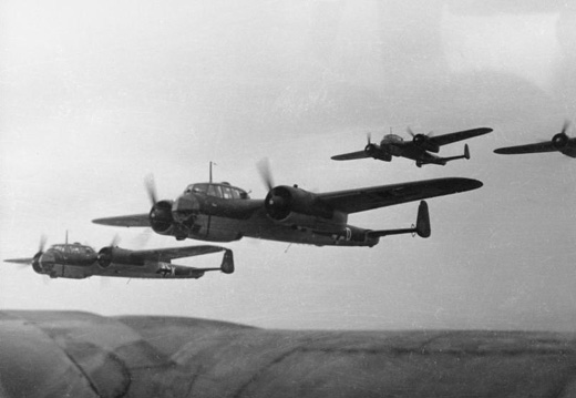 A flight of Dornier Do-17s of KG76.