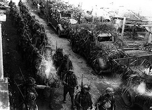 Japanese Army entering French Indochina