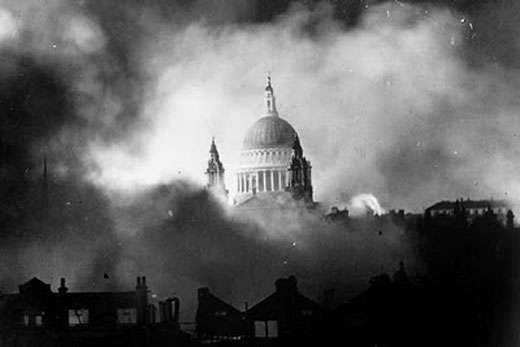  St. Paul's Cathedral bombed