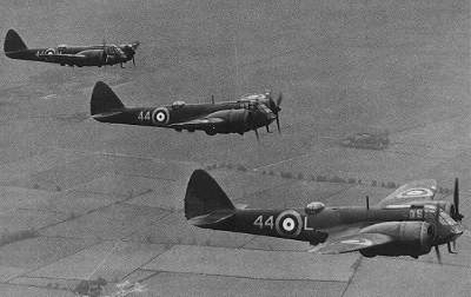 Bristol-Blenheim Twin-Engine Light Bombers
