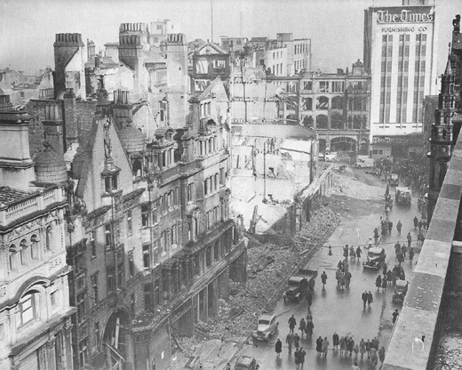 Birmingham's New Street after the Bombing