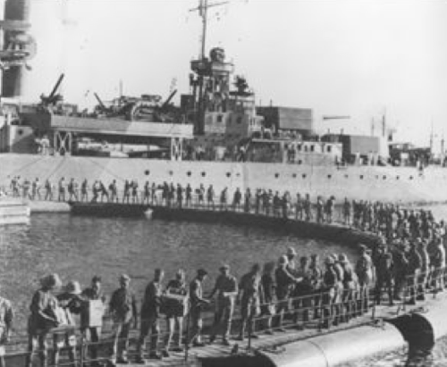 British Troops Board Ships