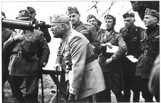 Mussolini Supervises Italian Offensive