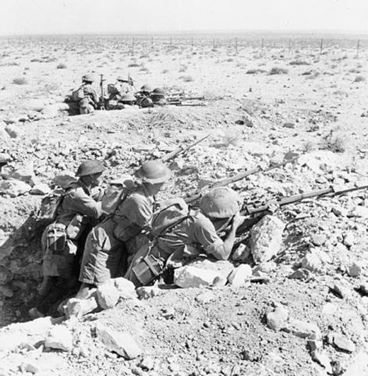 British Troops Dig In