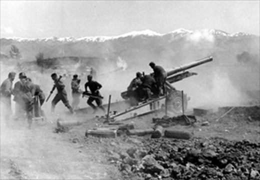 German Artillery in Action