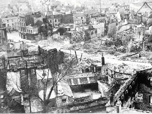 Damage in Plymouth from the Blitz