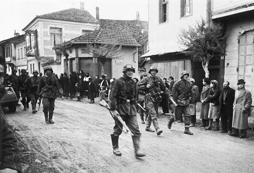 German Soldiers in a Greek Village