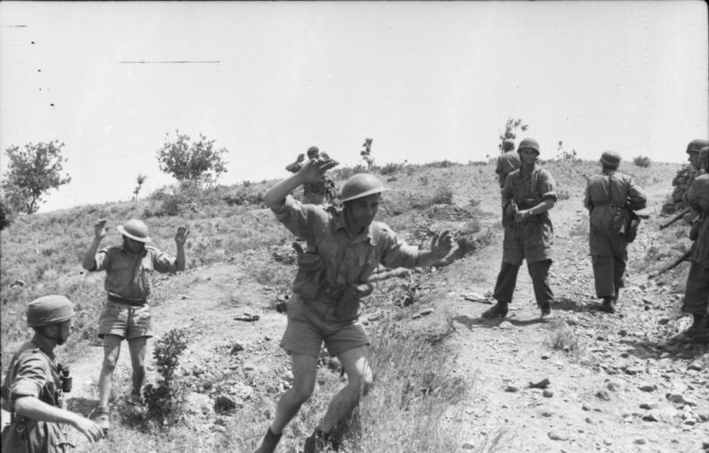 British soldiers surrender