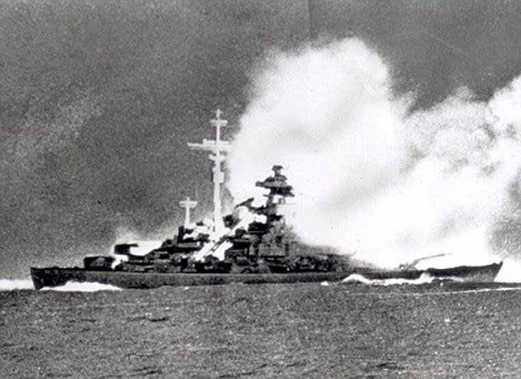 The <i>Bismarck</i> Takes a Pounding