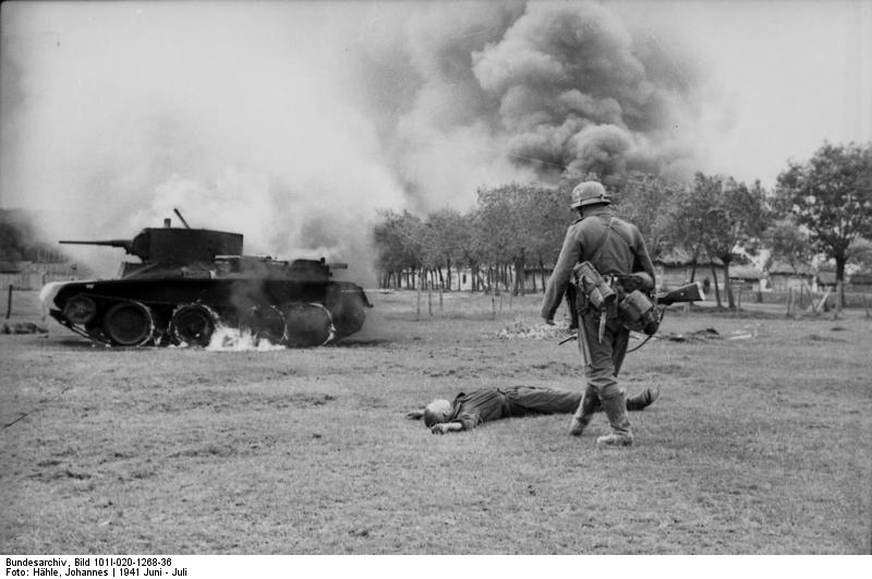 German Soldier Inspecting