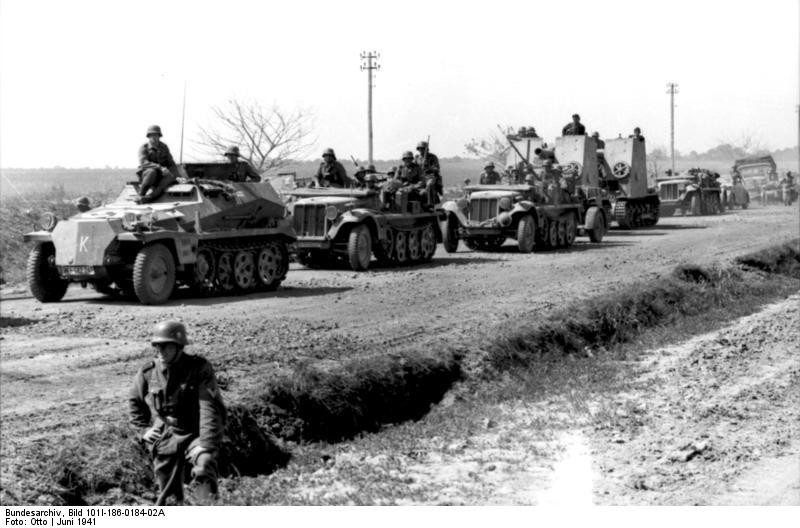 German Troops Moving on the Soviet Union