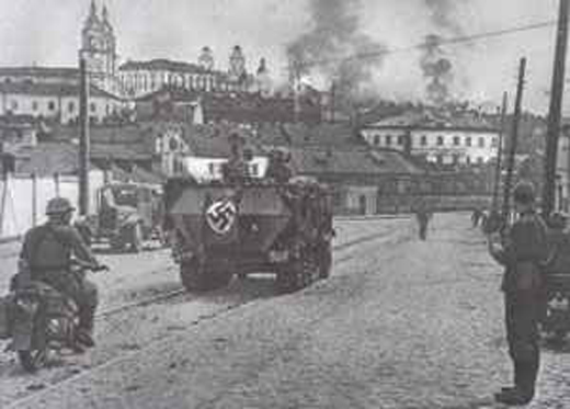 German Troops Entering a Burning Minsk