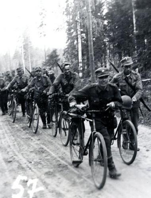 Finnish Bicycle Battalion Advancing