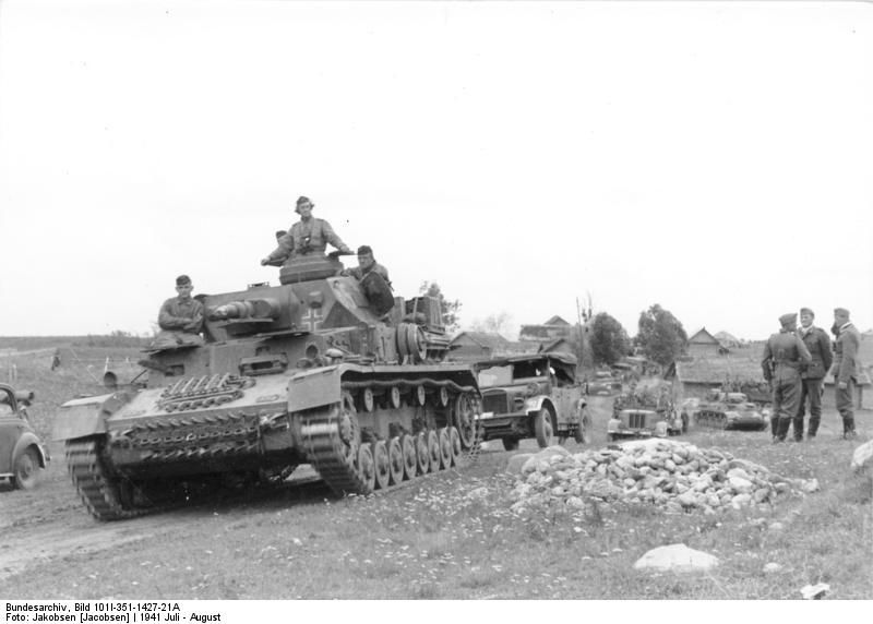 German Vehicle Column near Vitebsk