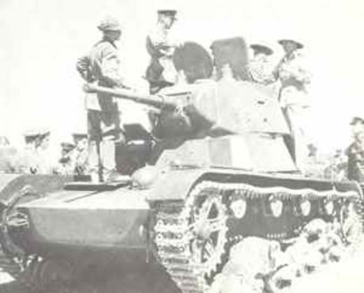 British Soldiers Inspecting a T-26 Tank