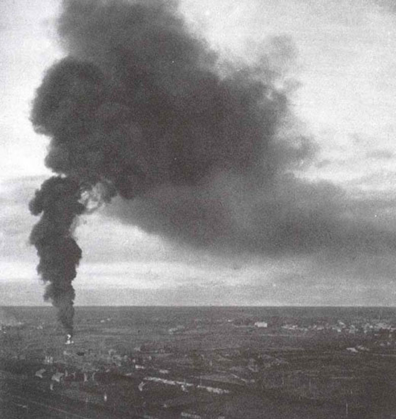 Gasoline Storage Tanks Burning