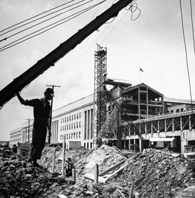 Construction of the Pentagon Begins