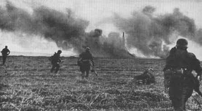 Germans Assaulting Russian Position