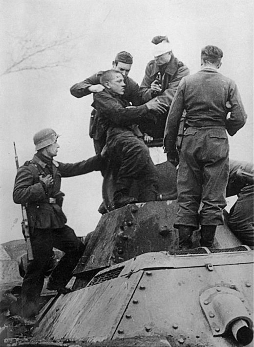 Russian Tank Crew Taken Prisoner