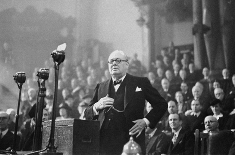 Churchill Speaks at Harrow School