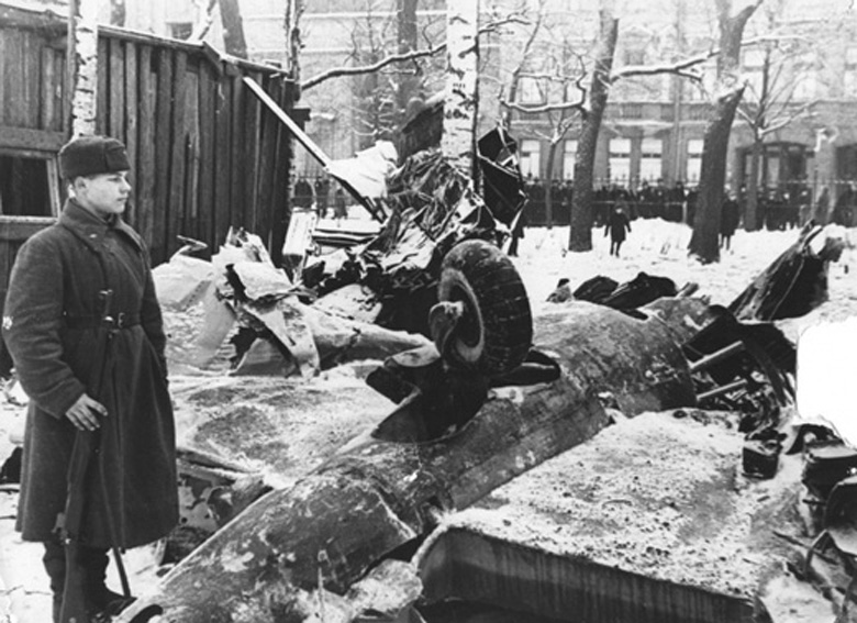 German Bomber Shot Down Over Leningrad