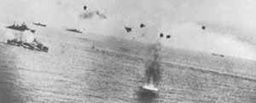 Italian Aircraft Attack a British Convoy