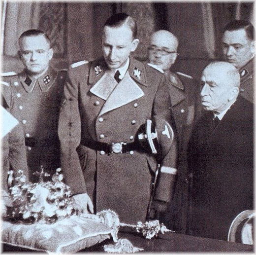 Reinhard Heydrich with the Crown Jewels