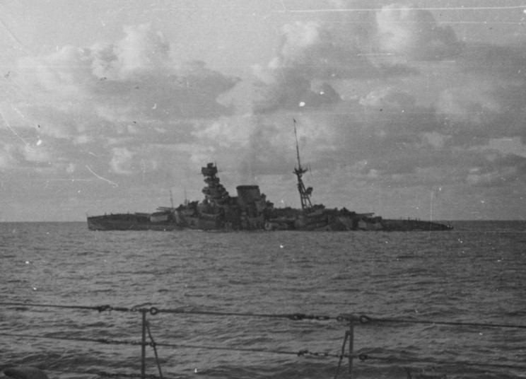 HMS <i>Barham</i> After Being Torpedoed