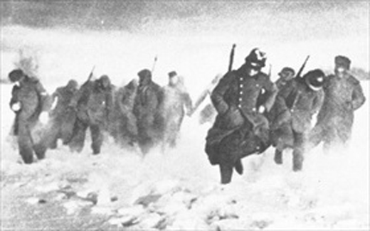 German Troops in Retreat