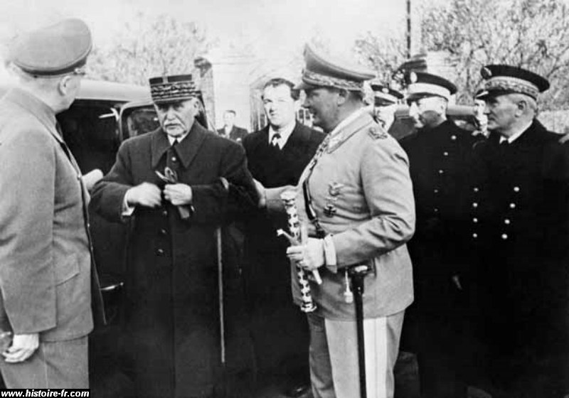 Marshal Pétain and <i>Reichsmarschall</i> Göring