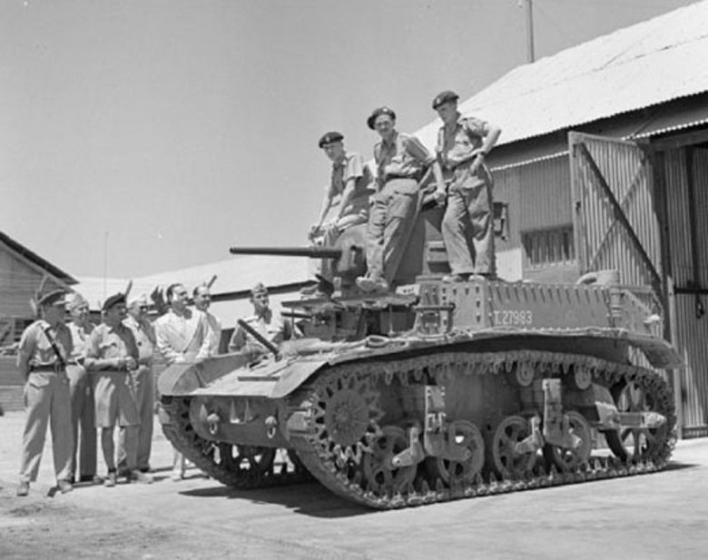 Stuart 'Honey' Tanks Arrive in the Desert