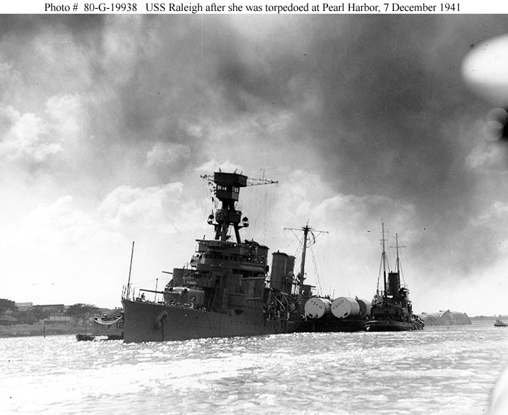 The <i>Raleigh</i> After She Was Torpedoed