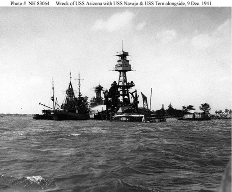 The <i>Arizona</i> (BB-39) After Her Fires Were Out