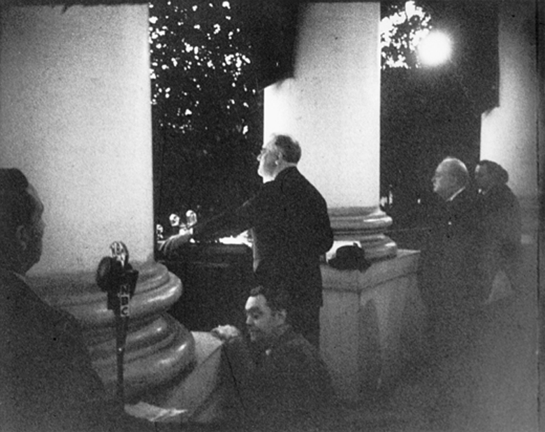 Roosevelt Addresses the Crowd at the Christmas Tree Lighting Ceremony