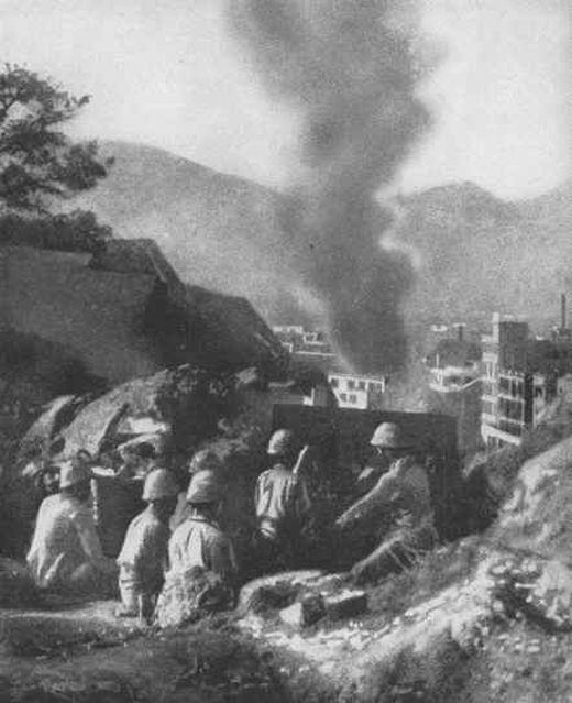 Japanese Artillery in Action