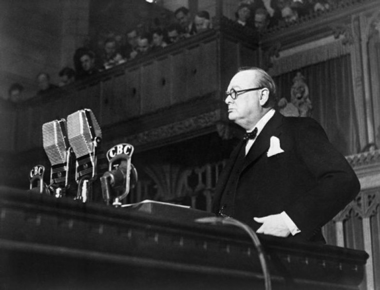 Churchill Addresses the Canadian Parliament