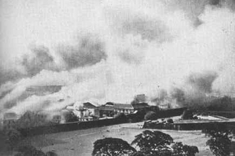 Intramuros On Fire After an Attack