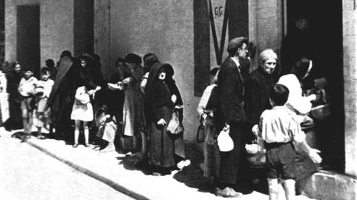 People Lining Up for Their Hot Meal on Malta