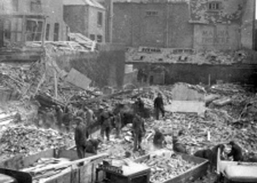 Damage in Lowestoft Town Center