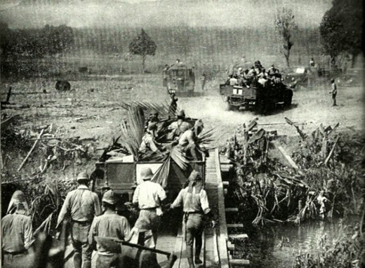 Japanese Troops Advancing in the Philippines