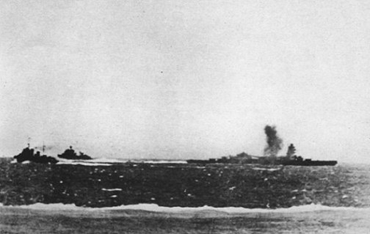 Dutch Ships Under Bombardment Near Kangean