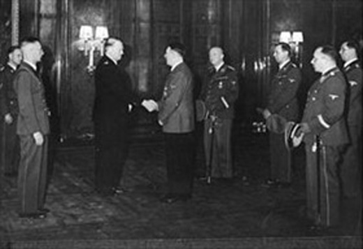 Hitler and Quisling in the Reich Chancellery