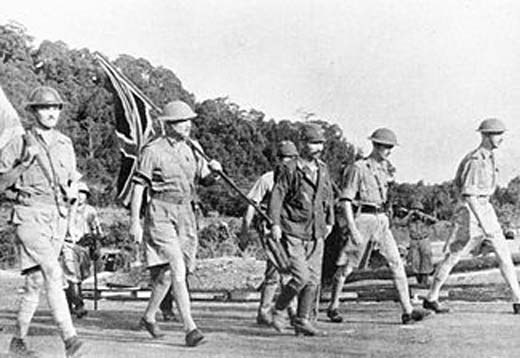 Lt-Gen Percival Under Flag of Truce